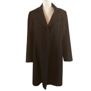 Fleurette coat cashmere blend loro PIANA womens sz 12 navy blue classic luxury